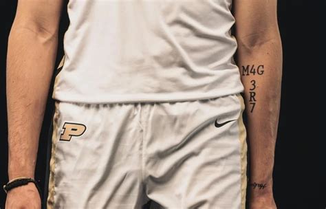 The 19-year-old sophomore who wears No. . Zach edey tattoo